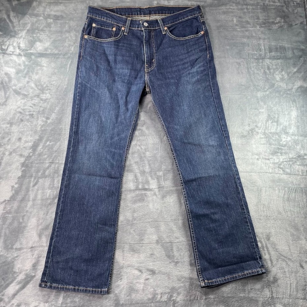 Levi's 527 Boot‎ Cut Jeans Mens Size 34x30 Blue Denim Dark Wash Cotton Cowboy